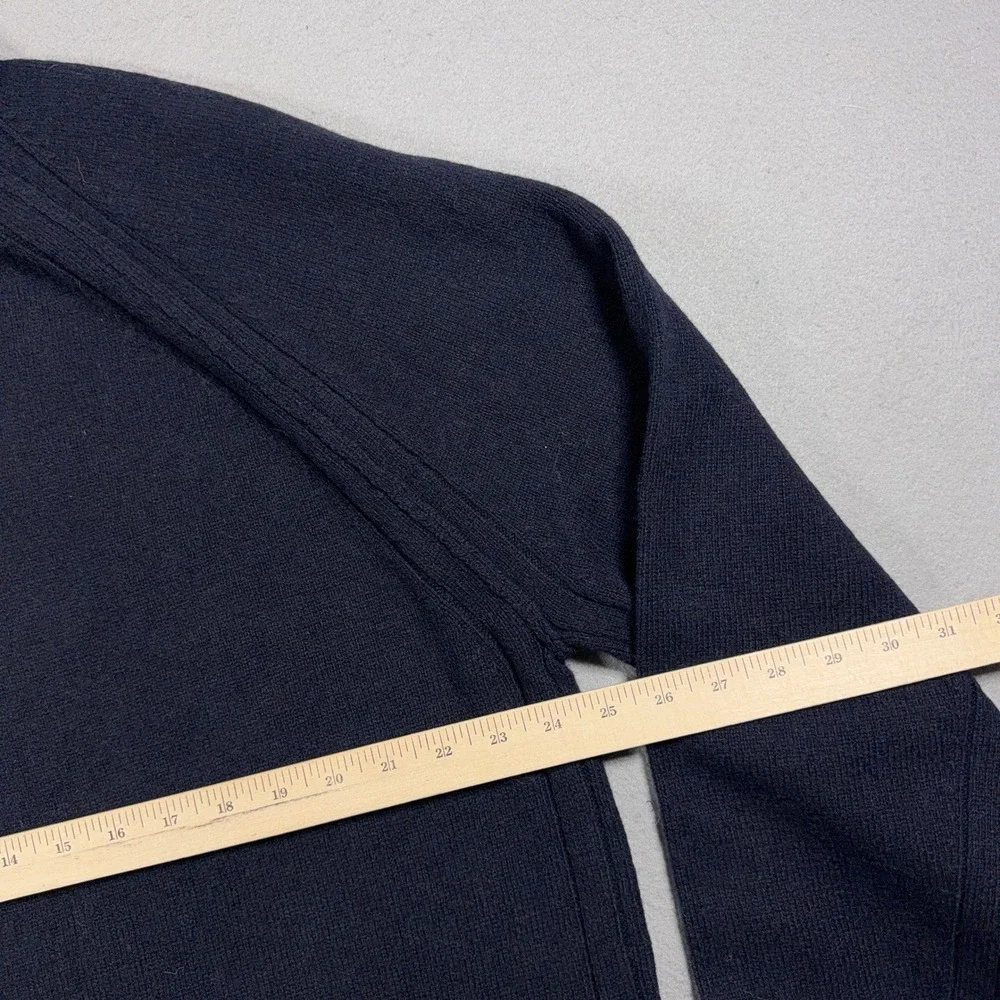Banana‎ Republic Button Sweater Men XL Mock Neck Blue Italian Yarn Minimalist